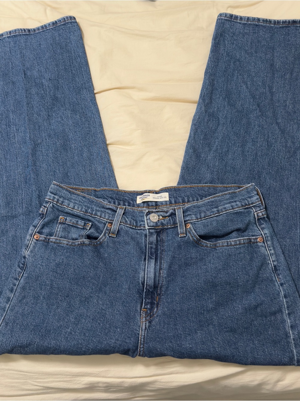 Signature by Levi Strauss Medium Blue High-Rise Flare Jeans